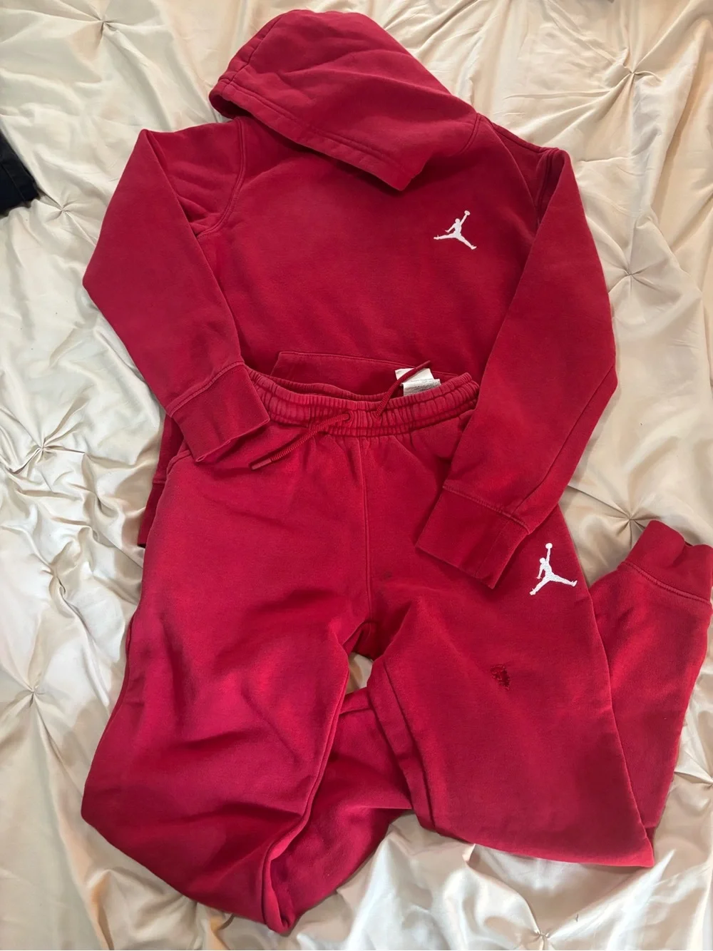 Jordan Kids Red Hooded Sweatshirt & Joggers Set